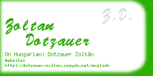zoltan dotzauer business card